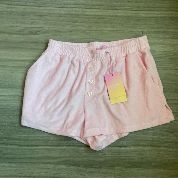 Stoney Clover Lane Pants - Stoney Clover Lane Pink Terry Cloth Shorts
